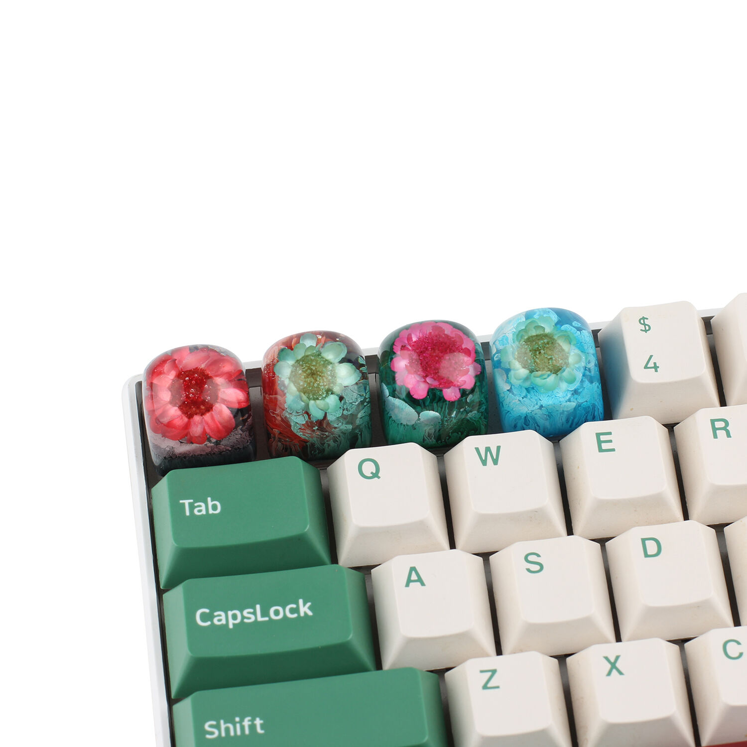 Dropshipping DOM Flower Resin Keycaps Artisan ESC Keycap for Cherry MX Switch Mechanical Gaming Keyboard